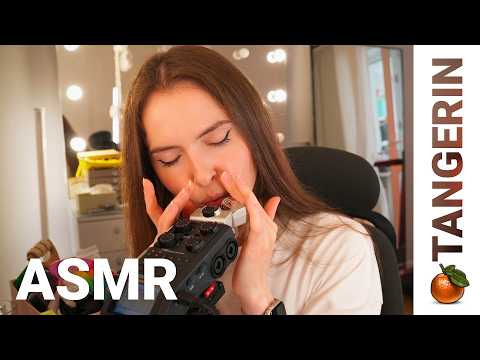 ASMR Calming Eyebrow Brush Scratching & Soft Whispering | Tangerin