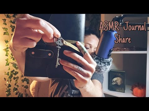 ASMR | Quick Journal Share- (Leather Tapping and Whispers)