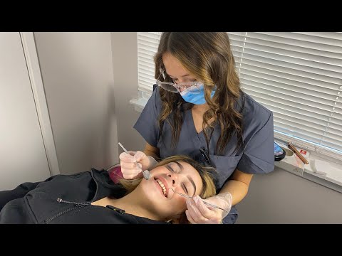 ASMR Real Person Dental Exam | Perio Check, Scaling, Teeth Brush, Floss, Fluoride | Role Play, Relax