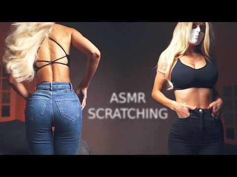 Fabric & Jeans scratching ASMR with GF Mia | Nails tapping sounds