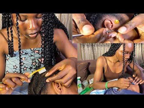 PROFESSIONAL EAR CLEANING ASMR/ SCALP SCRATCHING WITH CHEWING GUM