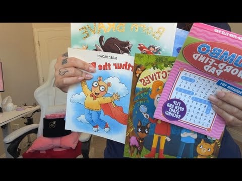 ASMR| Book gripping, page turning & some tapping 📖- minimal talking 