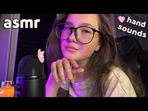 ASMR | 30 minutes of Hand Sounds (wet / dry), Mouth Sounds | Background ASMR, Visual