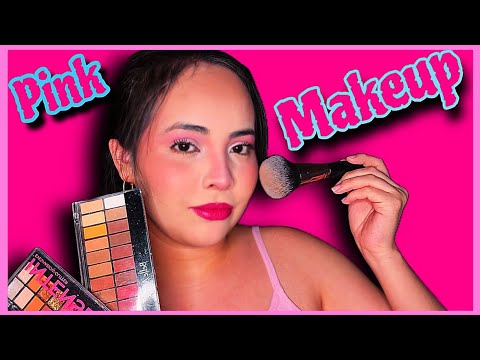 Maquiagem Rosa/Pink Makeup Tutorial Como Faço minha make Rosa🩷😍/Passo a Passo Narrado/ASMR