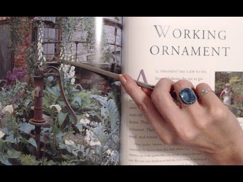 ASMR Soft Spoken ~ Reading Garden Decoration Book w/Pointer