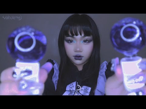 asmr. sassy kuromi クロミ does your night time skin care 💆‍♀️💜🖤