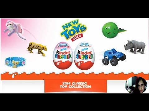 Kinder Surprise chocolate eggs : 3 Surprise Eggs Toy 2014 Kinder Surprise Eggs Unboxing Pack Review