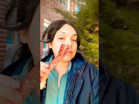 BACON ASMR | crunchy crispy bacon strip eating sound #asmr #bacon