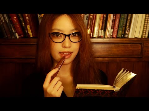 ☔ A Classmate Befriends You at the Library on a Rainy Day 📖 ASMR RP (books, writing, whispering)