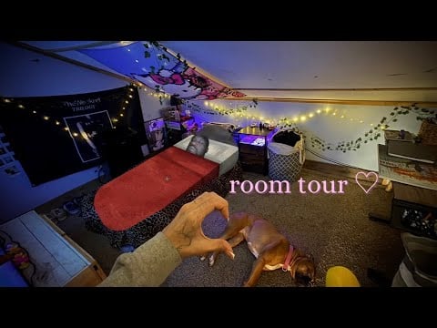 asmr cozy lofi room tour || whispering, repetition, hand movements 