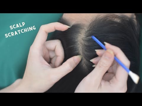 ASMR Tingly Head Scratching Sounds, Real Person Hair Massage For Anxiety Relief