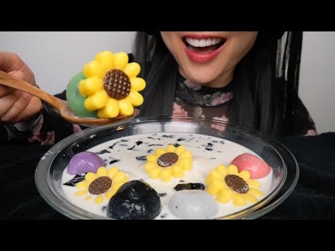 BUA LOY (THAI DESSERT ASMR EATING SOUND) NO TALKING | SAS-ASMR