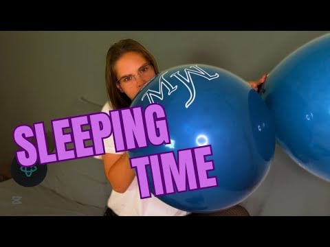 🎈 ASMR Blue Balloon Inflation in Bed 💙 | Cozy Pajamas & No Popping