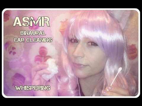 🐾  ASMR Binaural Ear Cleaning . Whispering 🐾