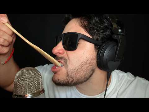 ASMR Brain MELTING Wood Spoon Tapping With MOUTH SOUNDS