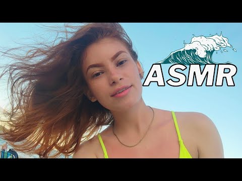 ASMR | VOCÊ NA PRAIA 🌊 (som do mar, toques na tela e bronze) - Ruiva ASMR