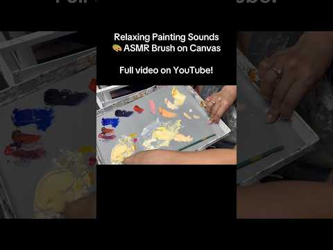 Relaxing Painting Sounds 🎨 ASMR Brush on Canvas #shorts