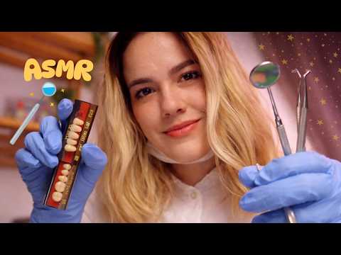 ASMR Roleplay Dentista Fofa 🪥✨Limpeza nos Dentes pra Dormir