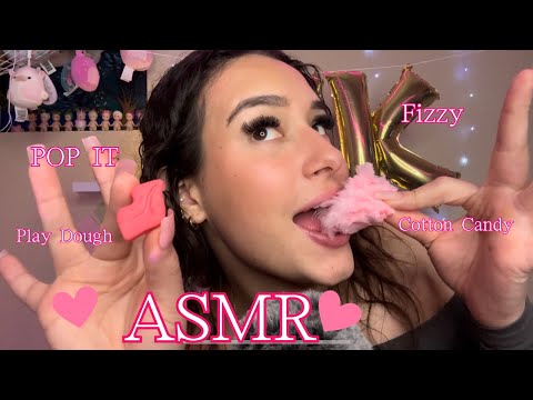 ASMR Eating Pink Foods and Valentine’s Triggers🩷🍬🎀🪄