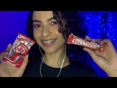 ASMR- PROVANDO NOVIDADES E EDIÇÕES LIMITADAS DE DOCES E CHOCOLATES (Muito sabor diferente). 