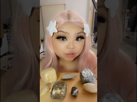 REAL OR FAKE ROCKS #mukbang #asmr