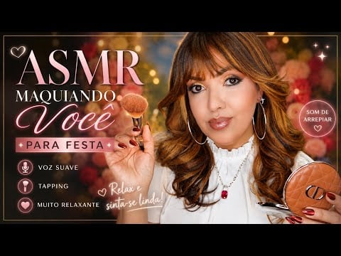 ASMR Maquiando Você para Festinha #vozsuave #tappingasmr 