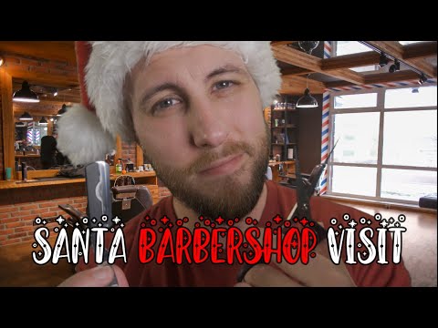 [ASMR] Santa Beard Trim and Pampering, Face Touching, Personal Attention