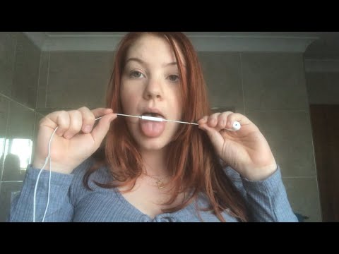 ASMR soft apple microphone licking