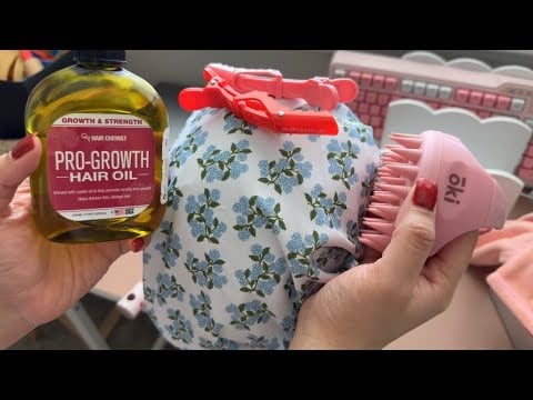 ASMR| Scalp oiling to help you with Hair growth & strength- scalp massage 💆🏻‍♀️✨ 
