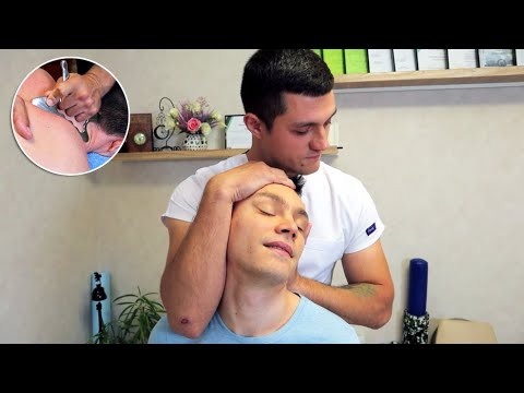 ASMR Strong back massage and Gua Sha by Alexander