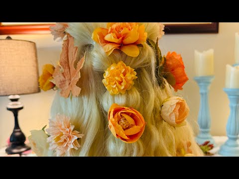 ASMR 🍂  Autumn 🍂 Hair & Makeup 💄 Cute Hairstyle, Hairstyling & Makeup Application Finishing Touches