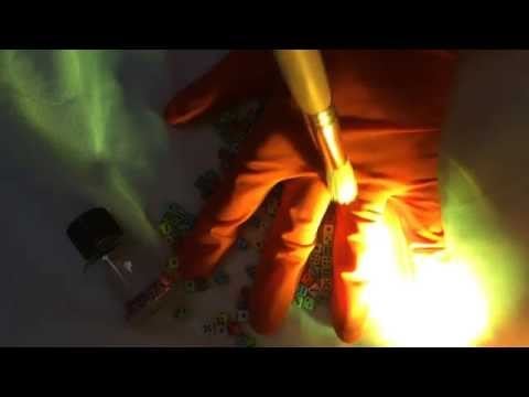 Red Rubber Gloves in Green light  [[ASMR]]