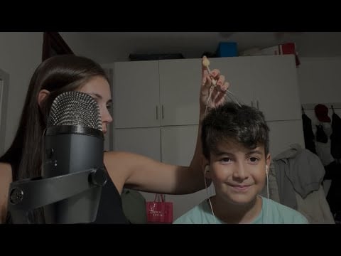 Masajes craneales a mi primo | ASMR Soft Spoken