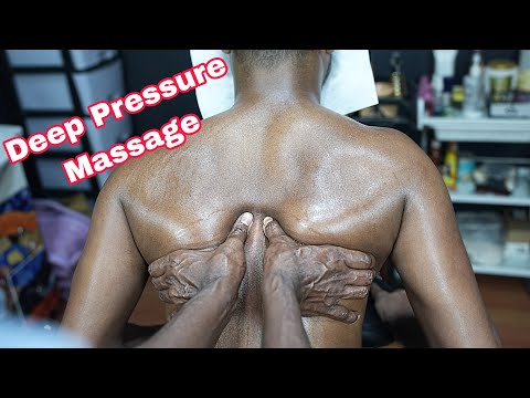 Deep Tissue Massage ASMR | Deep Pressure Body Massage By Strong Wrist Barber | Neck Cracking Massage
