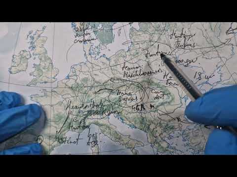 ASMR maps: The First People Who Settled Europe in Prehistory | ASMR map tracing with facts