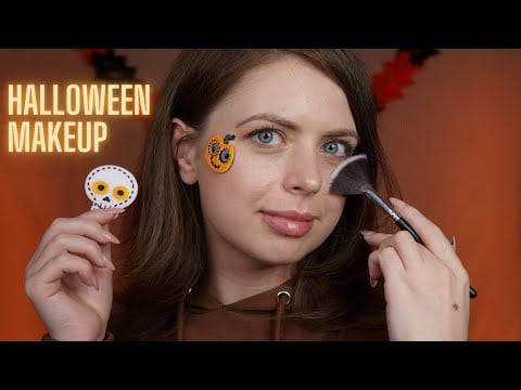 [ASMR] 🎃 Doing Your Halloween Makeup | Layered Sounds, Personal Attention, Brushes, Tapping