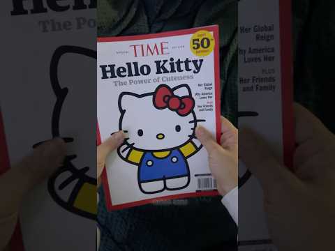 Hello Kitty ASMR | Relaxing Page Turning 📖✨💗 Hello Kitty Magazine #asmrsounds #shorts #sleep