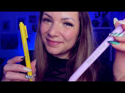 ASMR for sleep - close whispers, positive affirmations, writing sounds