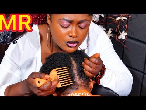 ASMR ⚡️The best sleep of your life,detailed ear cleaning, Nape hair parting& neck massage + Whisper 