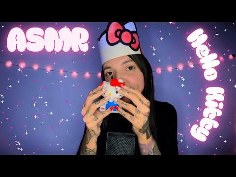 ASMR | Sons relaxantes especial Hello Kitty 🩷 (tappings + sons de boca + sussurros ) 
