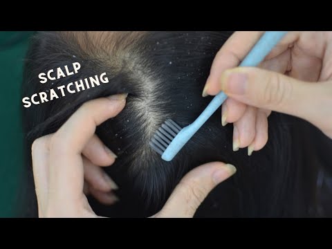 ASMR Scalp Check, Scalp Scratching With Toothbrush, Relaxing Sounds For Relieve Insomnia, Stress