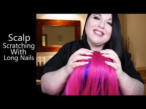 ASMR Scalp Scratching and Scalp Massage with Long Nails | Whispering, Hair Play | Spa Roleplay