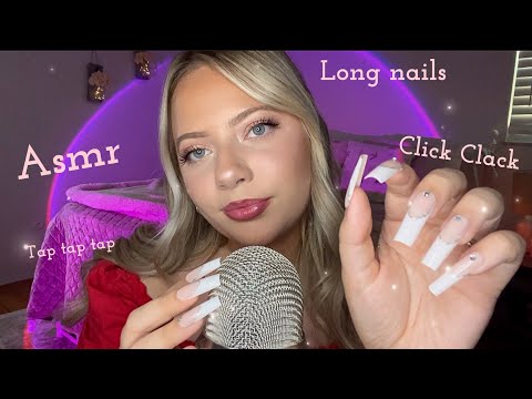 Asmr Super Clicky Nail Tapping, Mic Scratching, Glittery Hand Movements for Sleep 😴