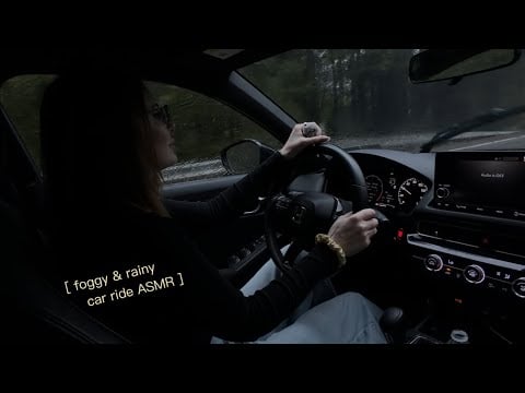 A Foggy and Rainy ASMR Car Ride for SLEEP