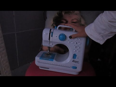 ASMR Mostrando minha mini máquina de costura