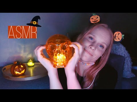 ASMR🧡🖤halloween decoration triggers💀