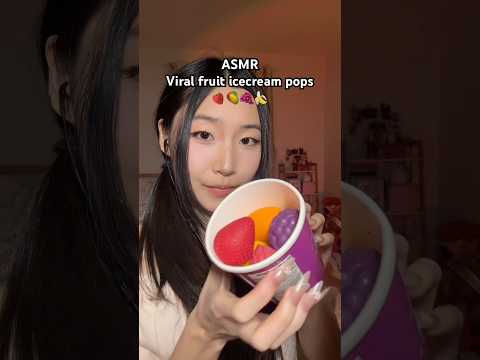 ASMR Trying viral fruit icecream pops #mukbang #asmr #mukbangvideo #fruiticecream #asmreating