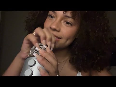 ASMR bare mic scratching & tapping, gripping, and cupped up-close whispers