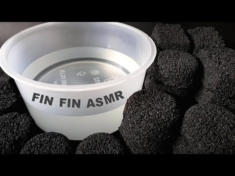 🗻ASMR: Gritty Black Pumice Crumble in Water #324🗻