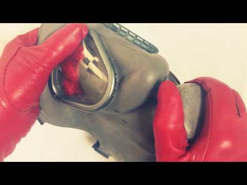 GASMASK M61   and RED LEATHER GLOVES [[ASMR]]